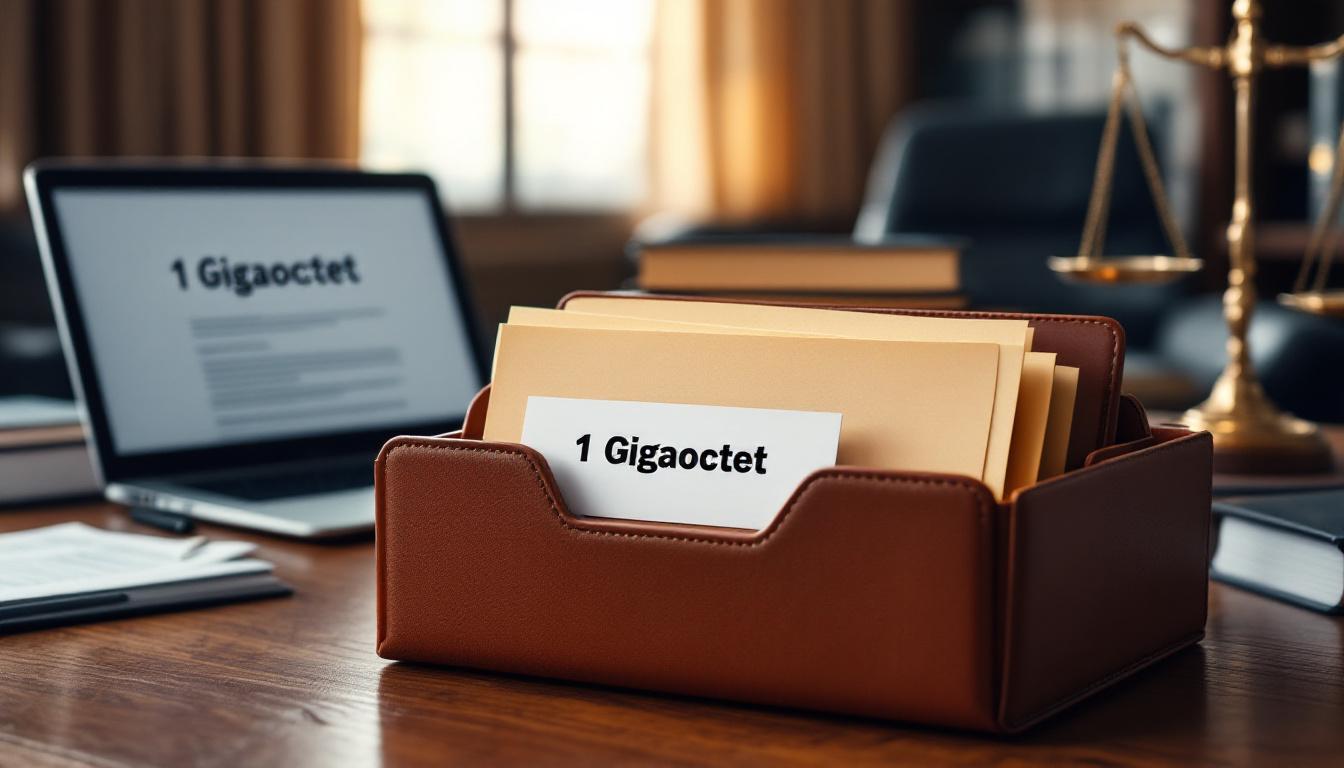 Que contient 1 gigaoctet dans un dossier juridique